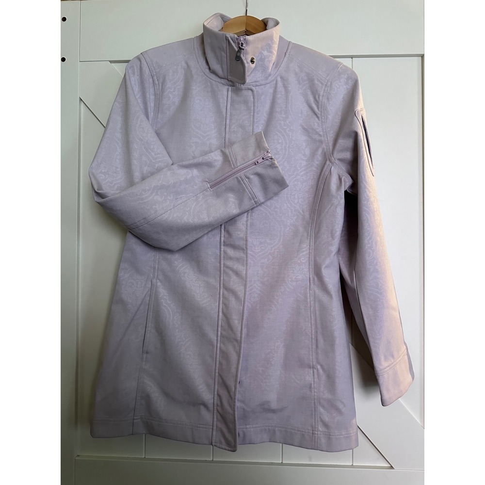 Athleta Lilac Paisley‎ Print Zip Up Jacket Women's Medium NWOT